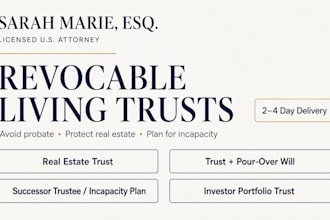 prepare revocable living trust for your investment property portfolio US lawyer