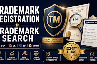 help with trademark registration USA, UK, eu or canada and trademark search