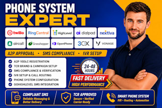 setup twilio a2p 10dlc ringcentral grasshopper dialpad ivr ghl sms compliance