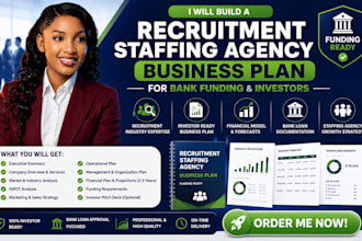 build a recruitment staffing agency business plan for banking financing