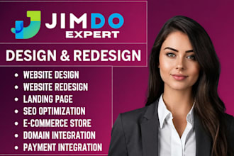 jimdo website design, jimdo redesign, jimdo expert, jimdo website landing page