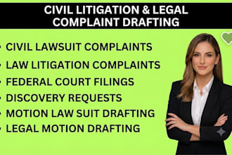 draft legal motions and court pleadings as a florida civil litigation lawyer
