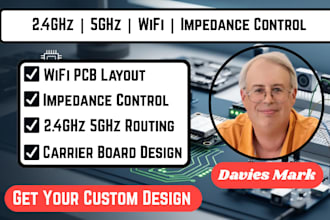 design rf pcb layout, impedance control, antenna, wifi and 2 4ghz 5ghz routing