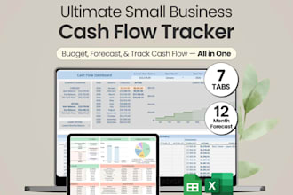 create a cash flow tracker, debt payoff planner, balance sheet, income statement