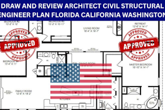 draw review pe architect civil structural engineer plan florida california wa