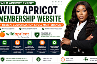 build develop or customize wild apricot membership website non profit management