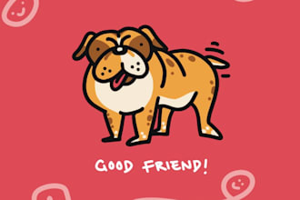 create adorable bold scribbles of pets, characters and more