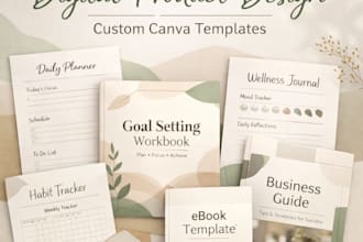 design aesthetic digital products and templates in canva