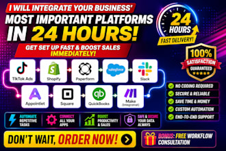 integrate linkedin ads square space cognito forms salesforce discord appointlet