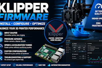 configure klipper, marlin firmware and optimize 3d printer performance