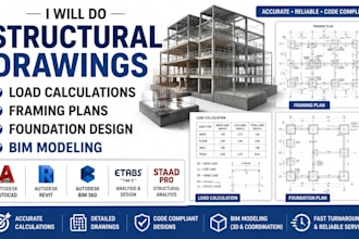 do structural drawings load calculations framing plans  foundation design bim
