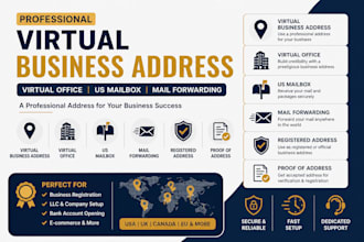 provide virtual business address, virtual office, US mailbox and mail forwarding
