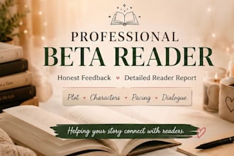 beta read your novel and provide detailed
