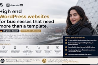 design and develop a high end wordpress business website