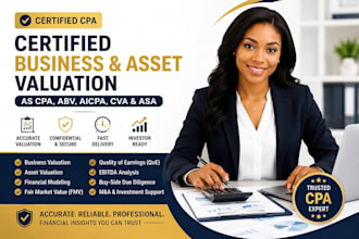 do certified business valuation, asset valuation as CPA, abv aicpa, cva, and asa