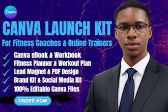 do canva launch kits design for fitness coaches and online trainers