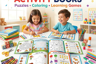 design engaging educational activity books for preschool kindergarten kids