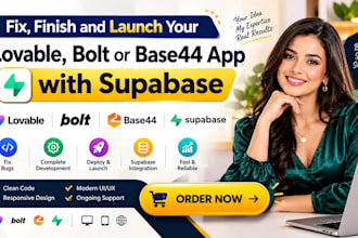 fix, finish and launch your lovable, bolt or base44 app with supabase