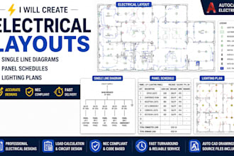 create electrical layouts single line diagrams panel schedules lighting plans