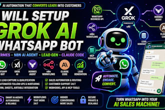 setup grok whatsapp bot hermes n8n ai agent lead generation claude code mcp