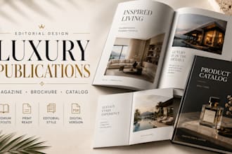 do luxury lifestyle magazine layout booklet brochure bifold and product catalog