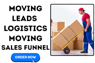 generate moving leads logistics freight dispatch auto trucking movers website