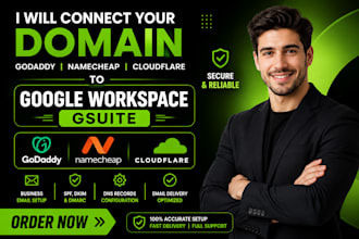 connect your domain godaddy namecheap cloudflare to google workspace gsuite