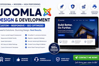 design joomla website ecommerce blog portfolio responsive SEO business websites