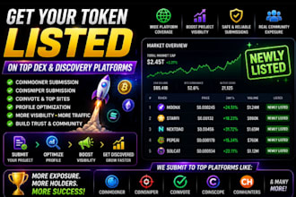 do coingecko cmc dextools dexscreener and cex listing