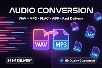 convert your audio file to any format wav mp3 flac
