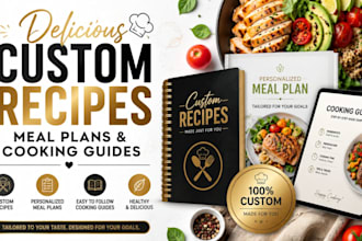 create delicious custom recipes, meal plans, and cooking guides
