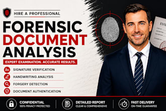 do forensic document analysis, signature verification and handwriting analysis