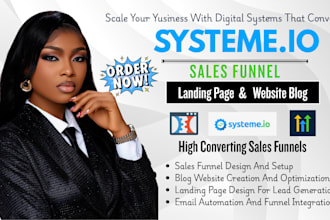 build systeme io landing page systeme io website, systeme io automation