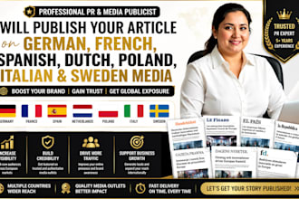 publish your article on german, french spanish dutch poland italian sweden media