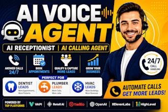 make ai voice agent ai receptionist ai calling agent  dentist plumber hvac leads