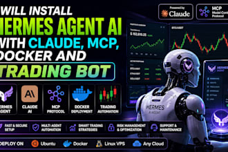 install hermes agent ai with claude, mcp, docker trading bot