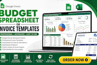 create google sheets budget spreadsheet or invoice templates