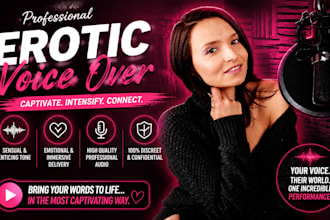 record cute seductive nsfw erotic voice overs for fantasy, anime girl and sfw