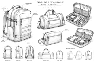 design travel backpacks, luggage, and tech bags