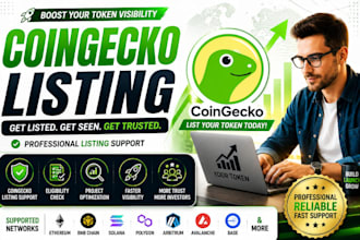 coingecko listing token listing coin listing crypto listing and dex listing