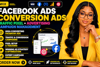 wix facebook ads conversion ads traffic pixel advertising campaign management