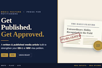 do media publication for your o1 visa application