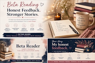 beta read your fiction book and provide honest feedback