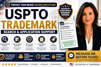 register trademarks in USA uspto trademark application filing support