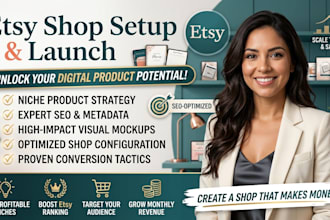 do your etsy shop with etsy SEO, etsy digital product, pod, etsy shop setup