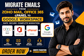 migrate emails from zoho mail office365 cpanel to google workspace