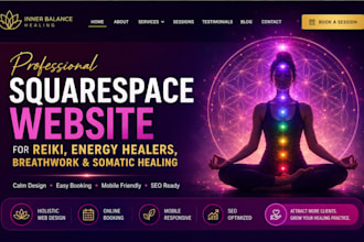 build squarespace reiki energy healer website breathwork somatic healing