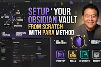 set up your obsidian vault from scratch with para method