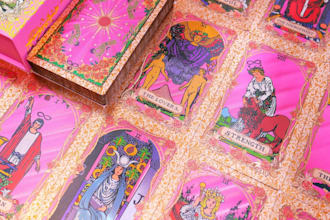 illustrate custom tarot and oracle card decks with mystical fantasy artwork