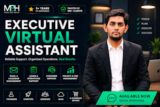 be your executive virtual assistant for admin support and operations